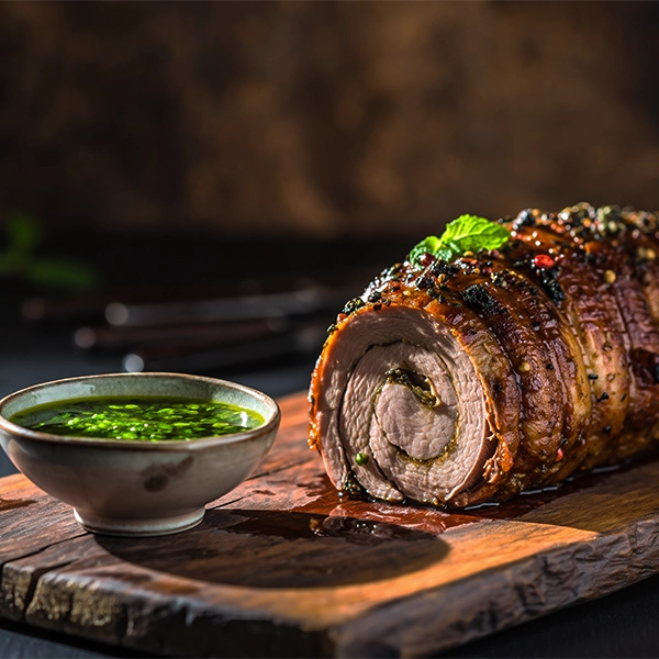 Roast loin of lamb with Ballymaloe Mint Jelly